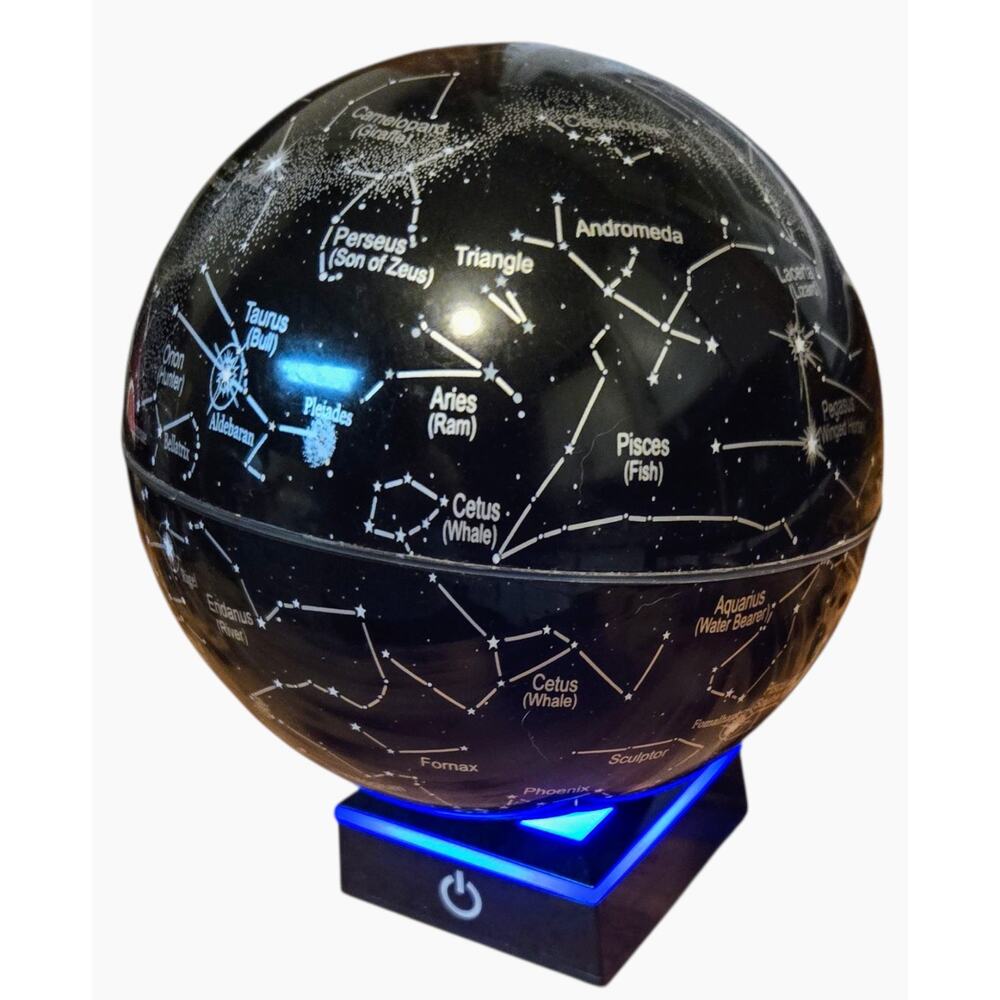 Desktop Magnetic Globe With Light Up Base Constellation Solar System Display